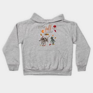 Donkey Lovers - I Love Fall Most of All Kids Hoodie